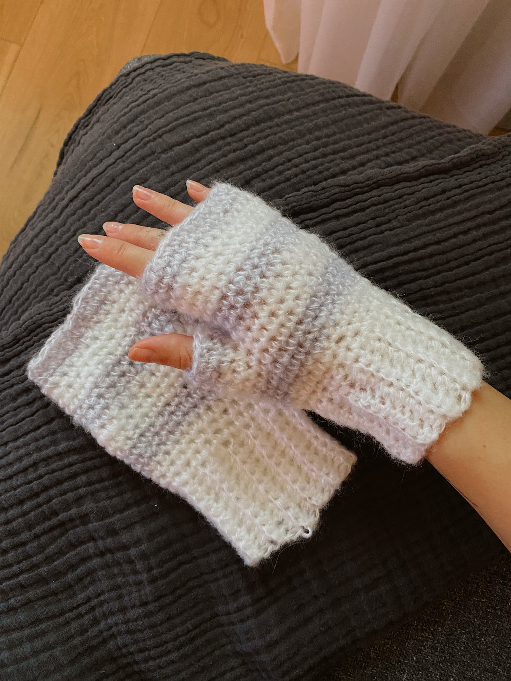 Mohair Fingerless Gloves