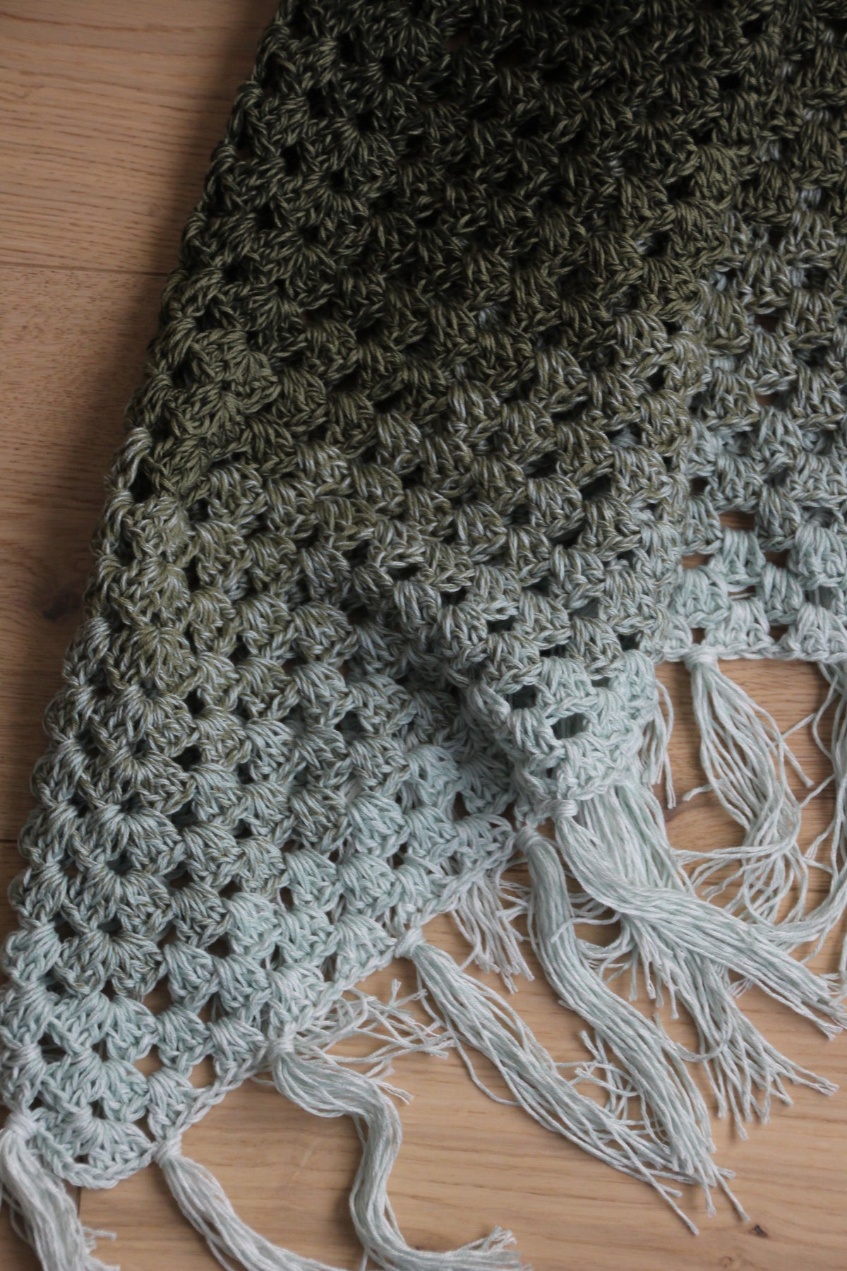 Green Ombre Poncho