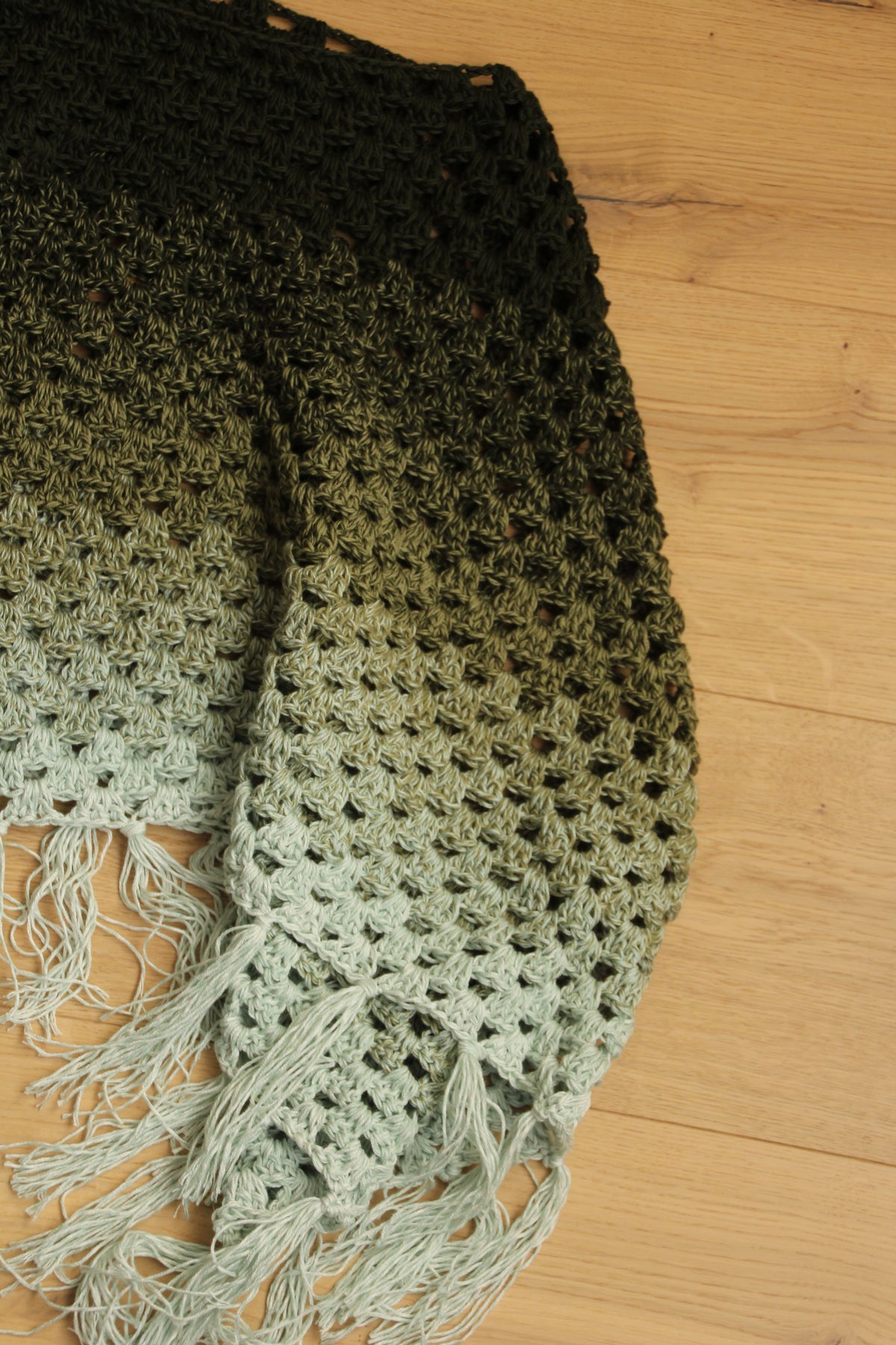 Green Ombre Poncho