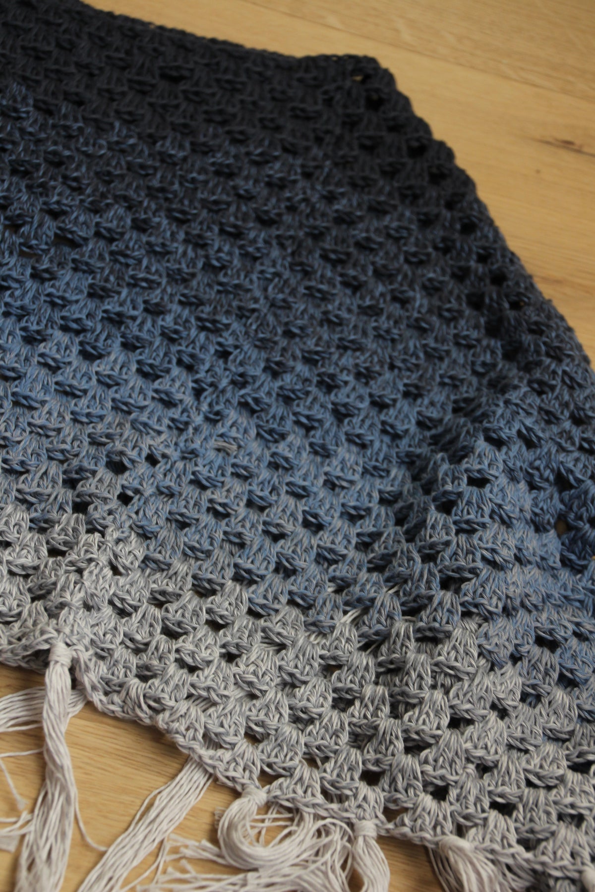 Blue Ombre Poncho