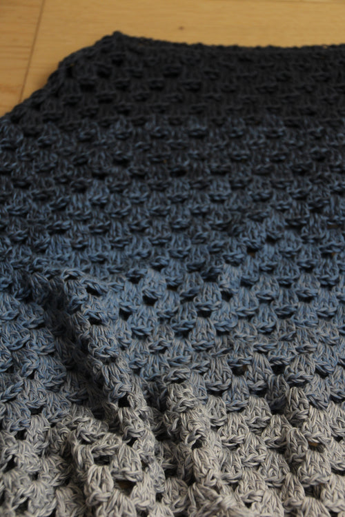 Blue Ombre Poncho