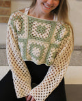 Sage Bloom Sweater - S/M