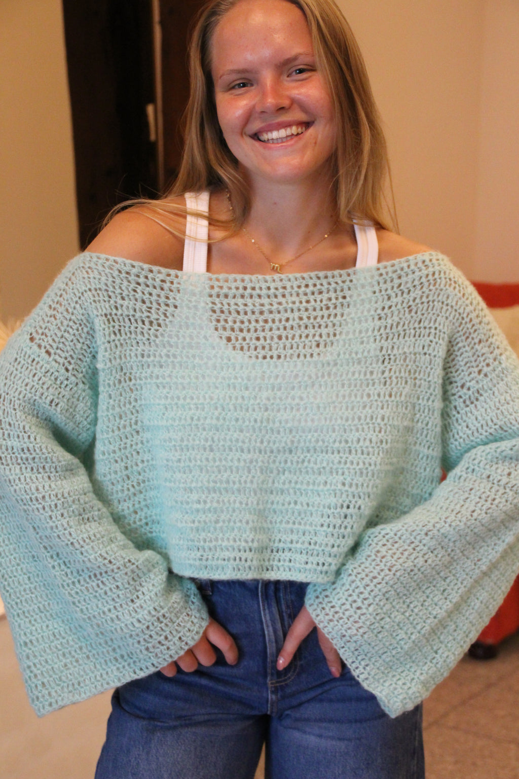 Ocean Breeze Mohair Sweater - M