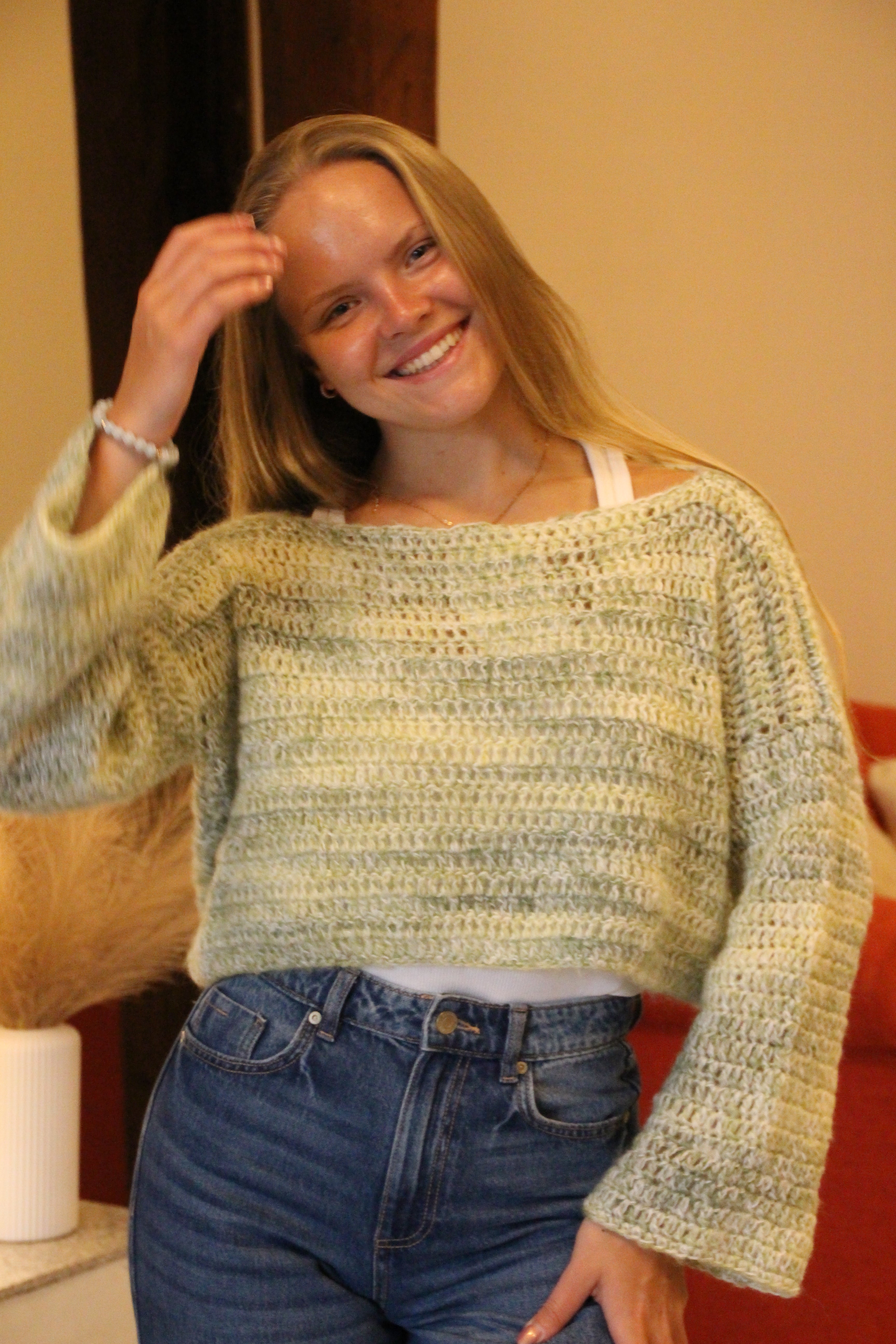 Forest Mist Mohair Sweater - S