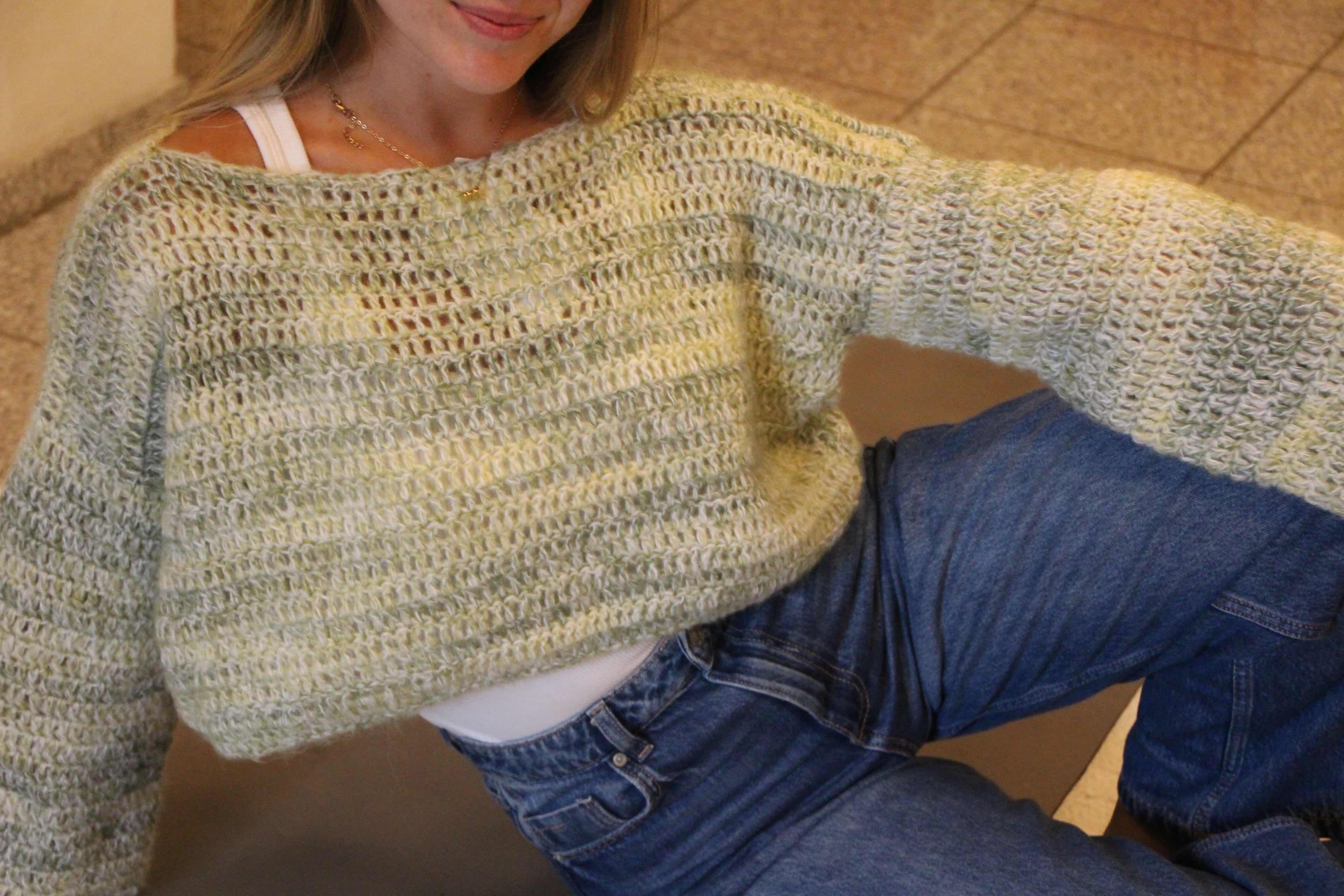 Forest Mist Mohair Sweater - S