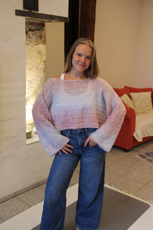 Berry Cloud Mohair Sweater - M