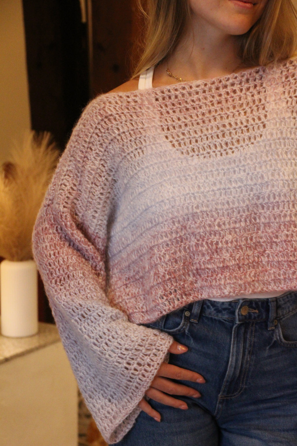 Berry Cloud Mohair Sweater - M