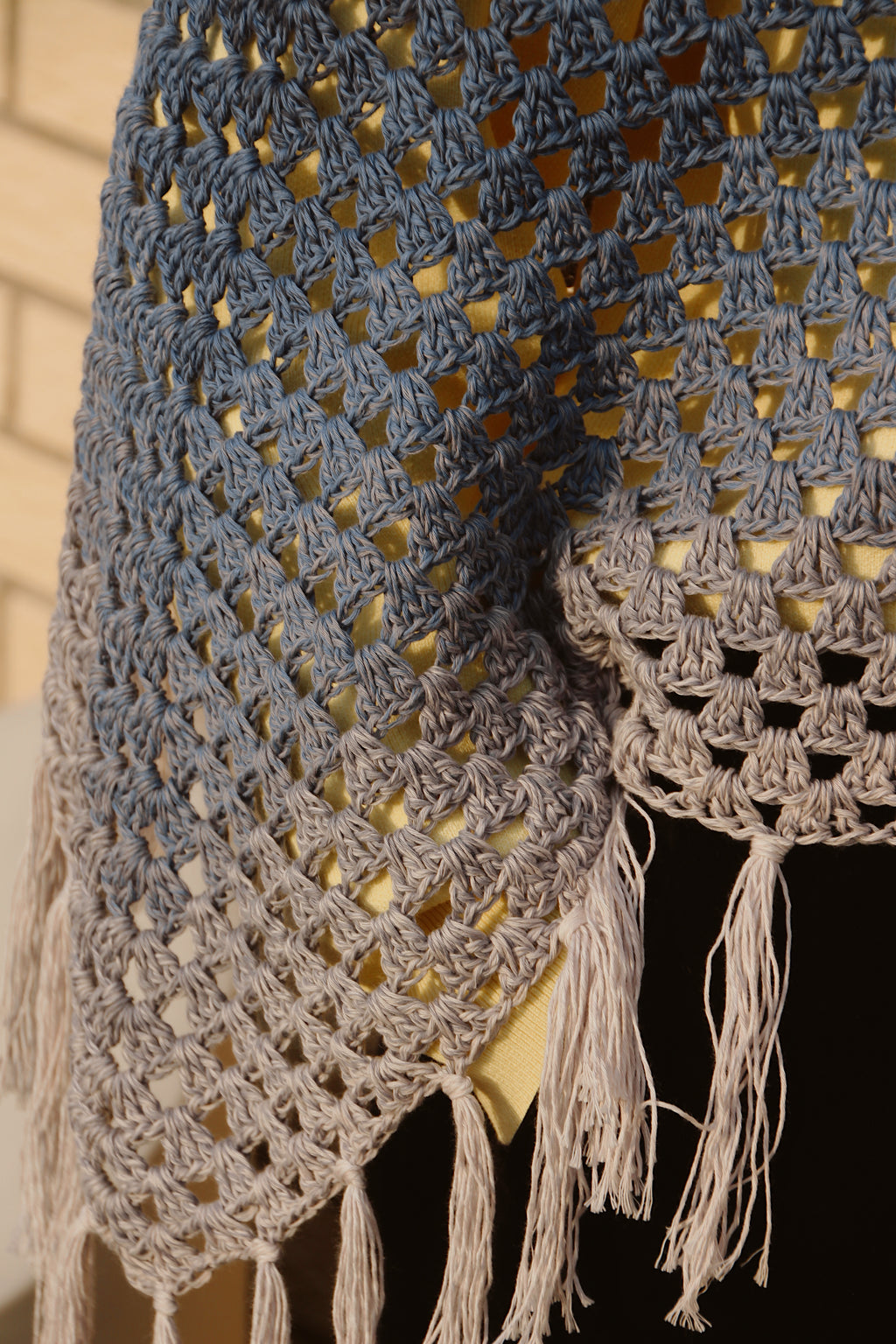 Blue Ombre Poncho
