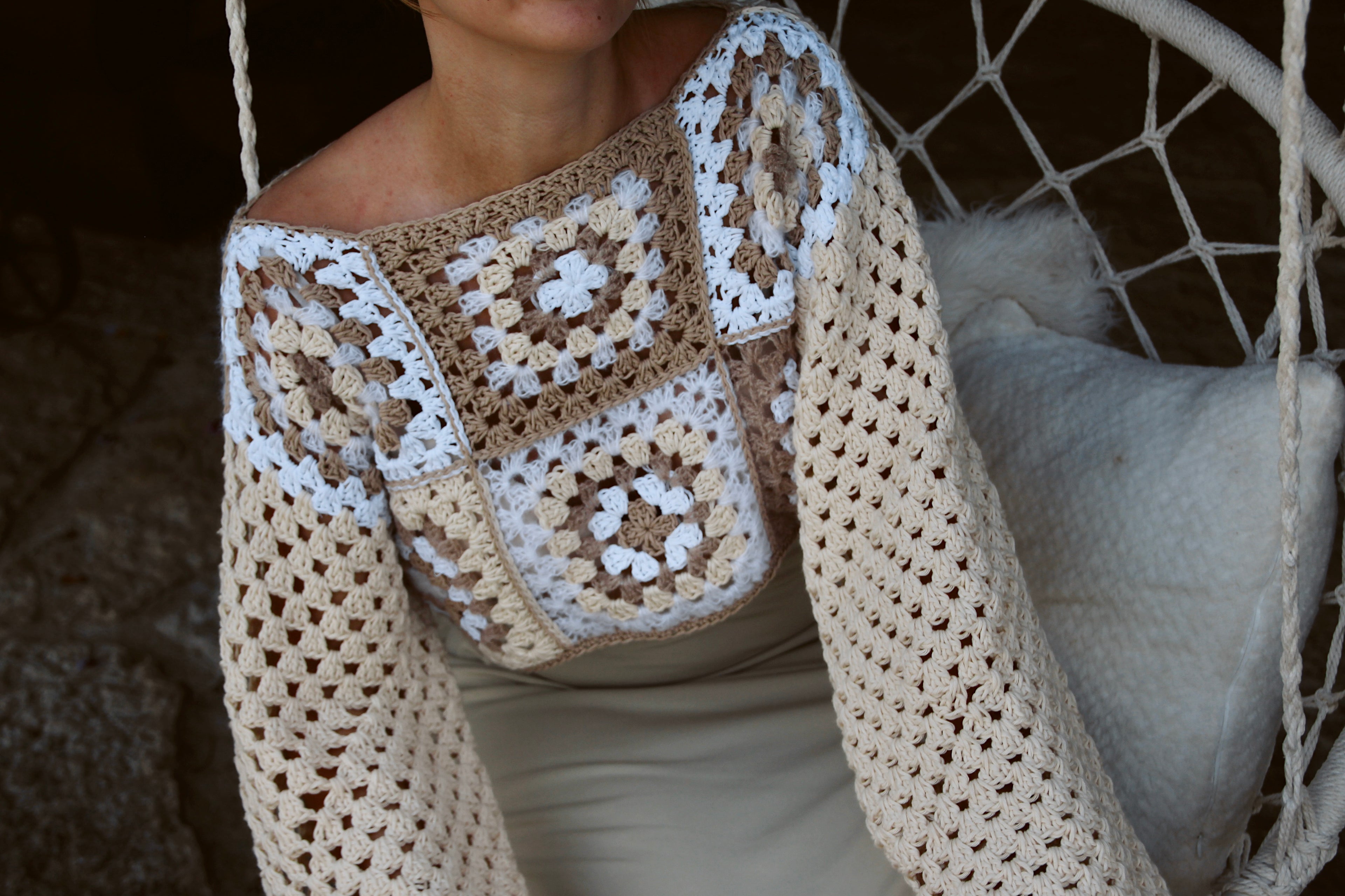 Coastal Squares Sweater - S/M